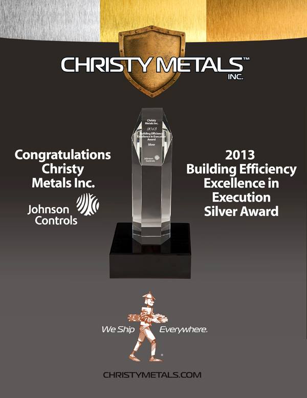 Christy Metals Receives the Excellence in Execution Award